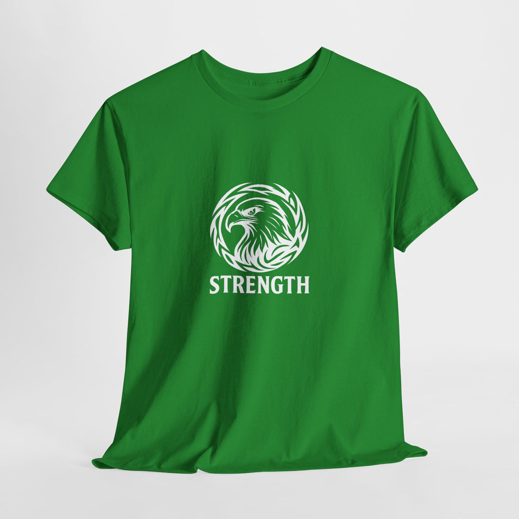 Strength Lion T‑Shirt — Tribal Lion Emblem Tee