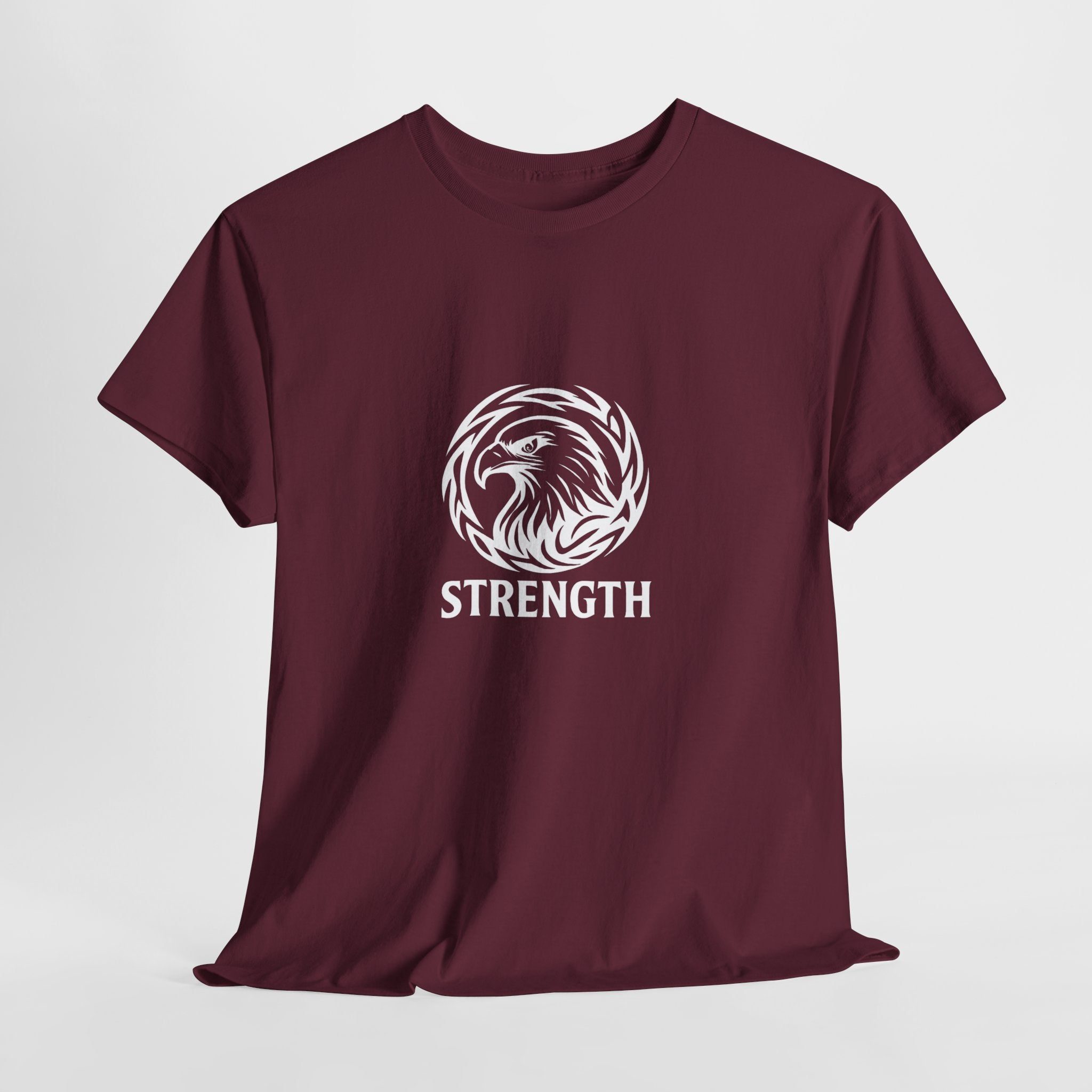 Strength Lion T‑Shirt — Tribal Lion Emblem Tee
