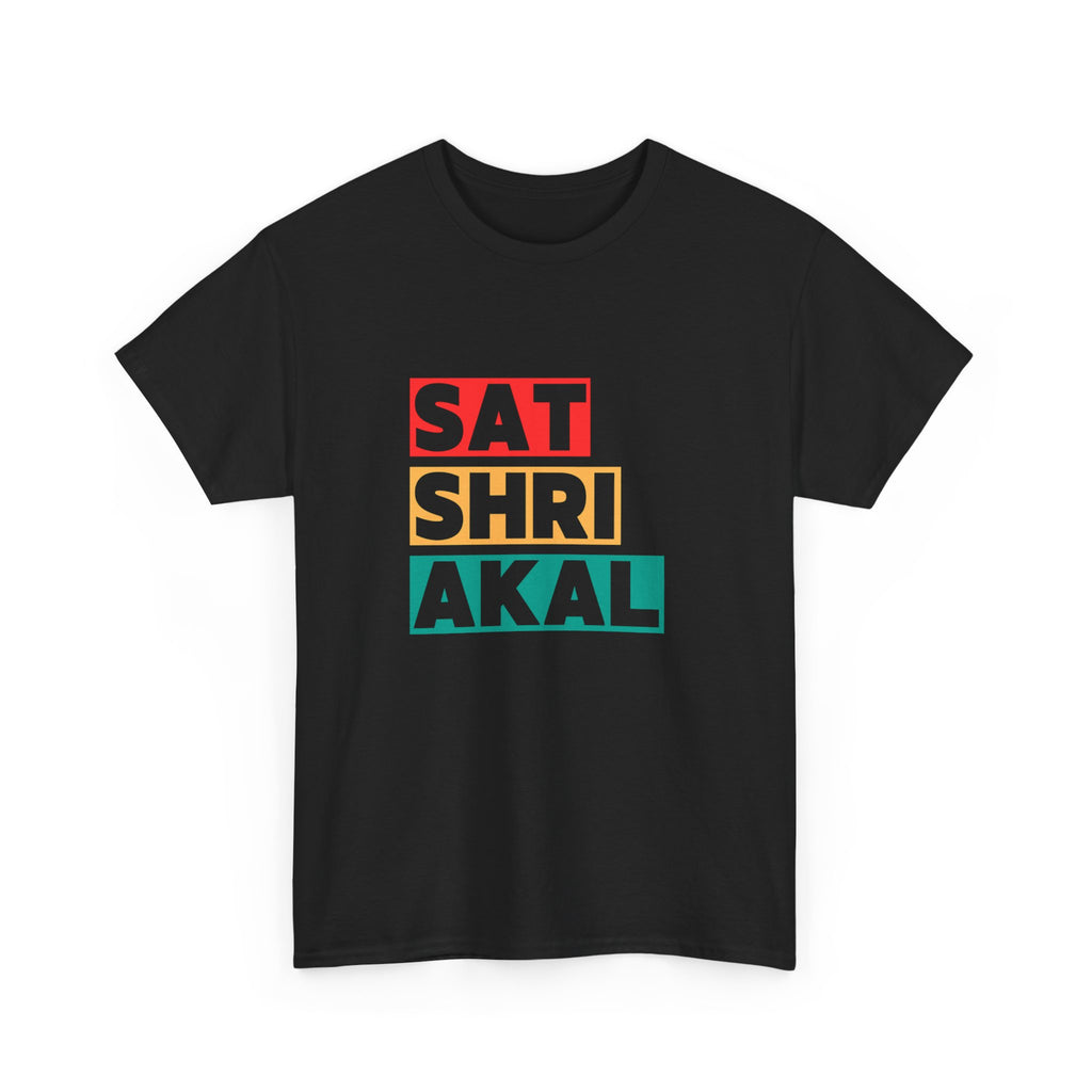 Sat Shri Akal Tee - Punjabi Sikh Greeting Graphic T-Shirt