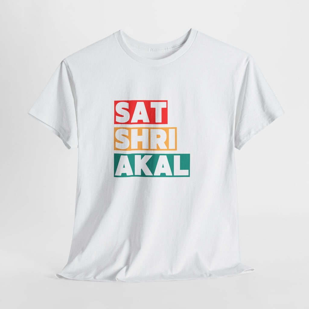 Sat Shri Akal Tee - Punjabi Sikh Greeting Graphic T-Shirt