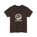 Strength Lion T‑Shirt — Tribal Lion Emblem Tee