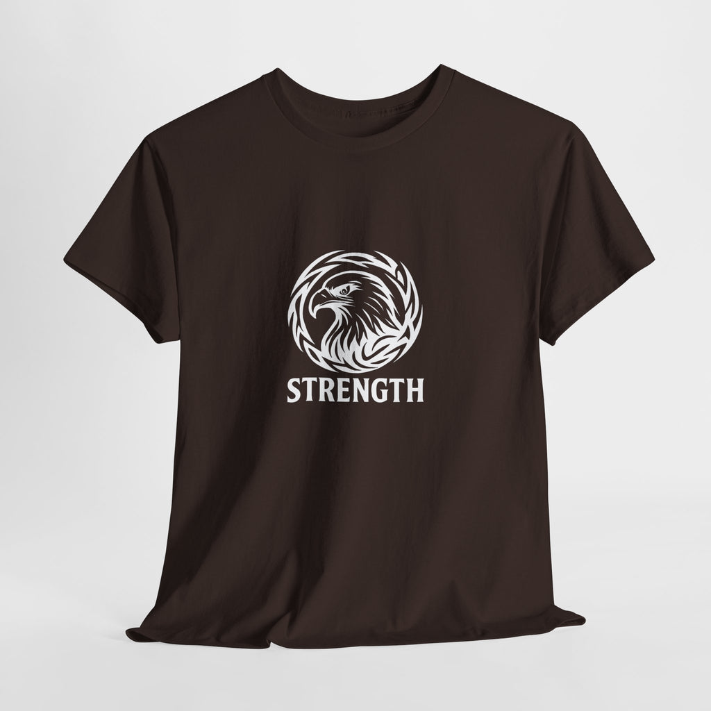Strength Lion T‑Shirt — Tribal Lion Emblem Tee