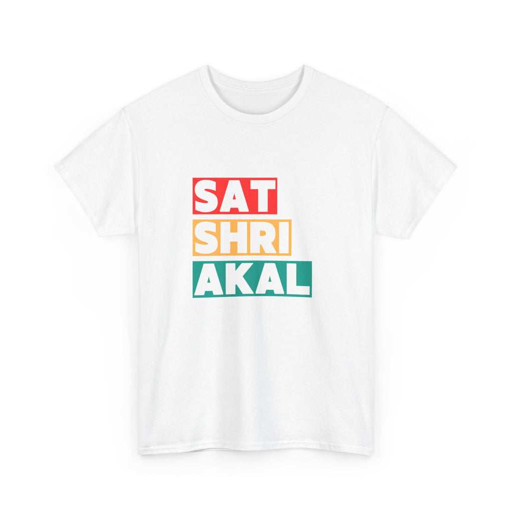 Sat Shri Akal Tee - Punjabi Sikh Greeting Graphic T-Shirt