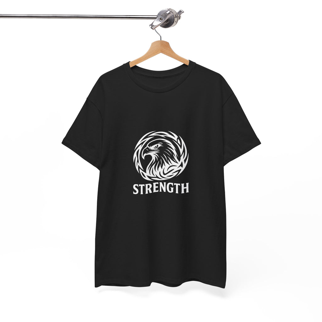 Strength Lion T‑Shirt — Tribal Lion Emblem Tee