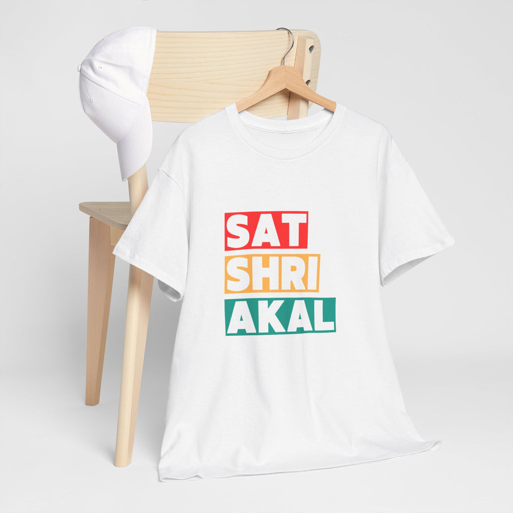 Sat Shri Akal Tee - Punjabi Sikh Greeting Graphic T-Shirt